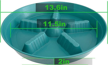 4 Pack Plant Saucer 14 inch, Plastic Plant Saucers - Image 2