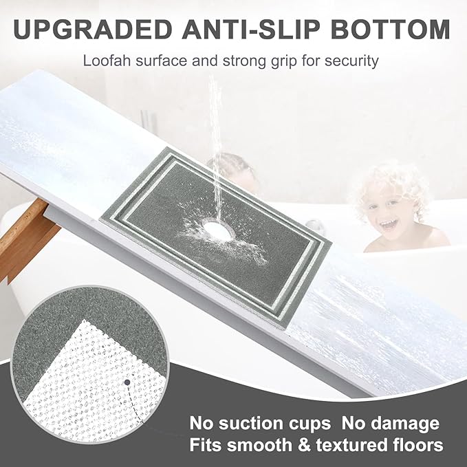 Square Shower Mat Non Slip: 32x32 Inch Extra Large Shower Mats - Image 3