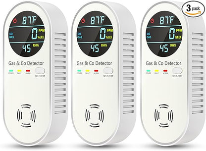 NICGOL 4-in-1 Combination Carbon Monoxide Detectors & Natural Gas Leak Detector by NICGOLDetectorsforHomeSafe