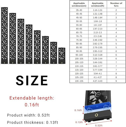 Vertical Window Exhaust Fan, Adjustable Speed - Image 2