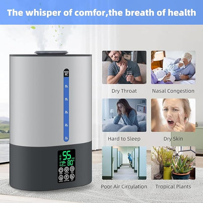 6L Humidifiers for Bedroom Large Room Home, Cool and Warm Humidifier for Baby - Image 5