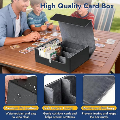 Shintop Card Storage Box for 1800+ Trading Cards, Deck Organizer Case - Image 6
