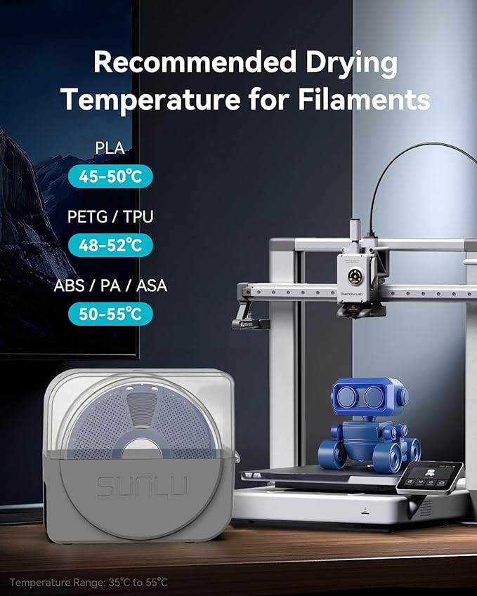 SUNLU Official Filament Dryer S1 Plus, Built-in Circulation Fan, Filament Dryer - Image 6