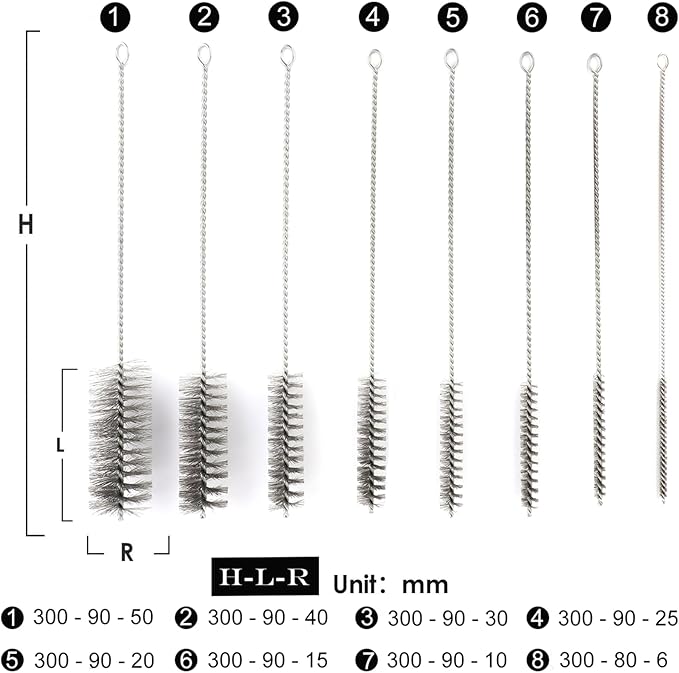 12 Inch Pipe Cleaning Brush Set - Image 2