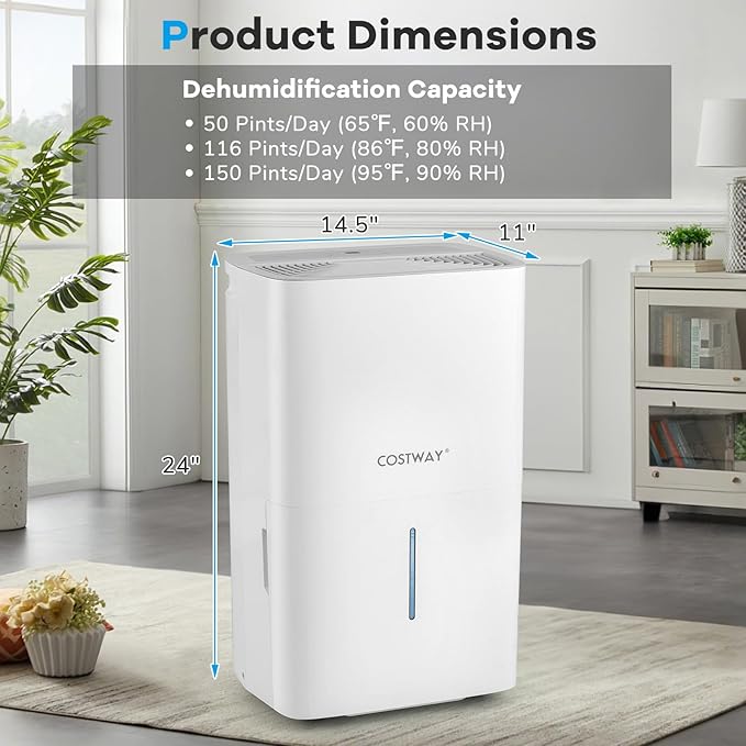 COSTWAY 150 Pints Dehumidifier - Image 7