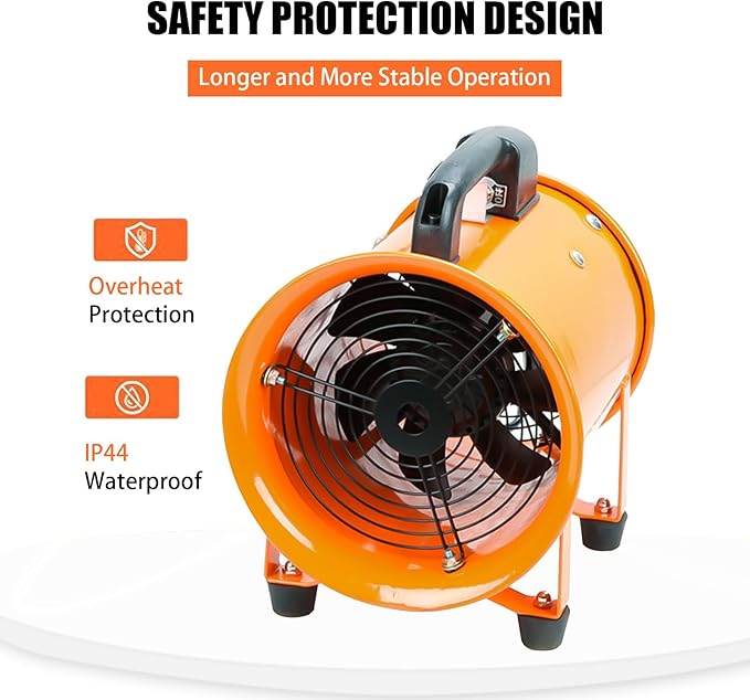 12-Inch High-Velocity Portable Utility Blower Fan, Industrial Exhaust Fan - Image 2