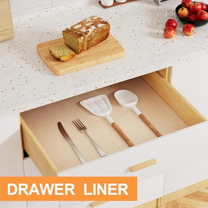FLPMIX 16-inch Clear Shelf Liner: Waterproof Kitchen Cabinets Liners - Image 2