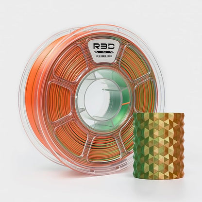 R3D Dual Color Silk PLA Filament, Co-Extrusion 3D Printer Filament 1.75mm by R3D