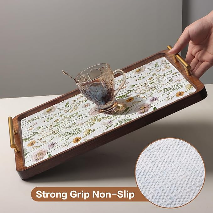 Drawer and Shelf Liner for Kitchen Cabinets Non Adhesive Drawer Liners Floral - Image 6