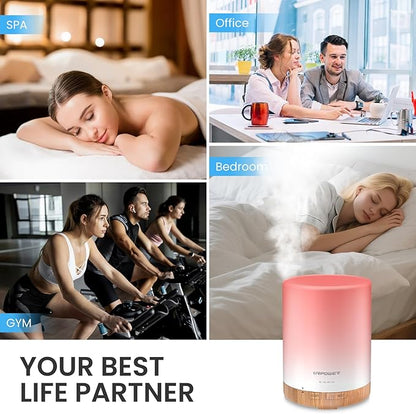 URPOWER 300ml Essential Oil Diffuser Ultrasonic Air Humidifier AUTO Shut Off - Image 7