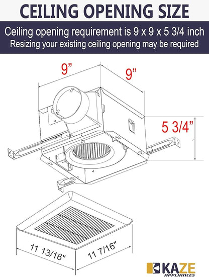 SNP100 | 100 CFM | 0.8 Sone | Energy Star Certified | No Attic Access Required - Image 7