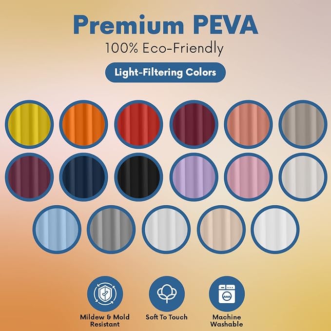Premium Shower Curtain Liner, 6G PEVA Shower Curtain - Image 2