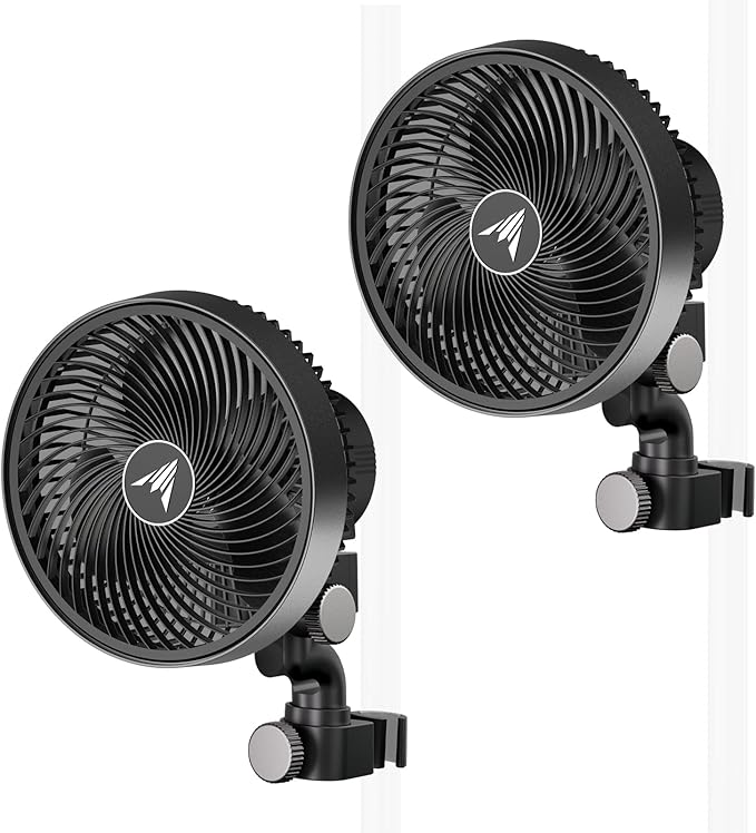 AC Infinity CLOUDRAY S6 2-Pack, Grow Tent Clip Fan 6” by ACInfinity