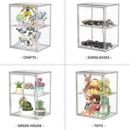 Clear Acrylic Display Case, Super Large Stackable Storage Bins Magnetic - Image 5