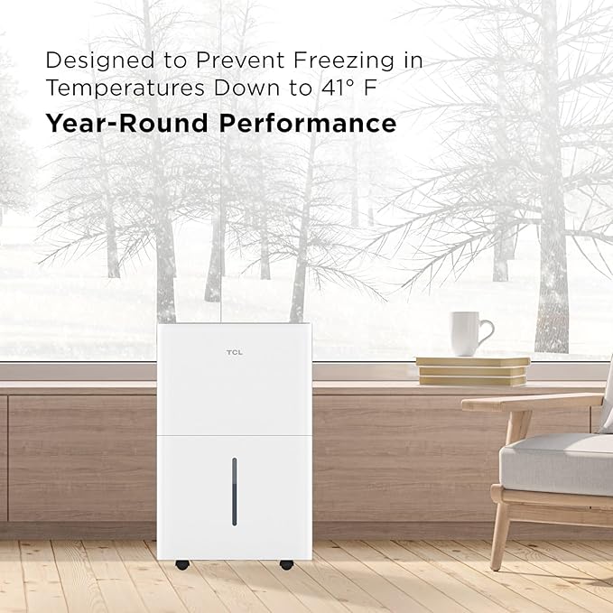 TCL 4, 500 Sq. Ft. Smart Dehumidifier, Energy Star, 50 Pints Per Day, Moisture - Image 8