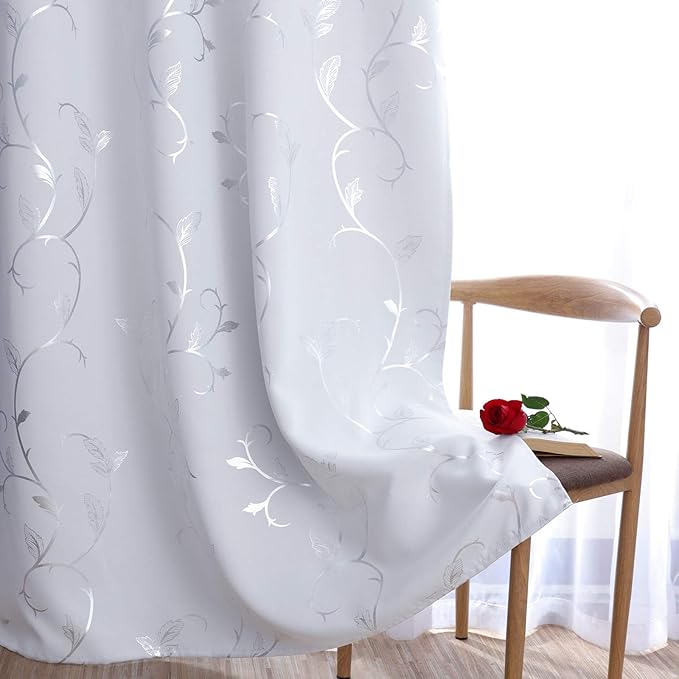BUHUA Small Window Decor Blackout Curtains Thermal Insulated Room Darkening - Image 4