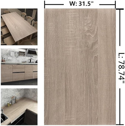 31.5"x78.74" Oak Wood Peel and Stick Wallpaper Gray Wood Look Contact Paper - Image 7