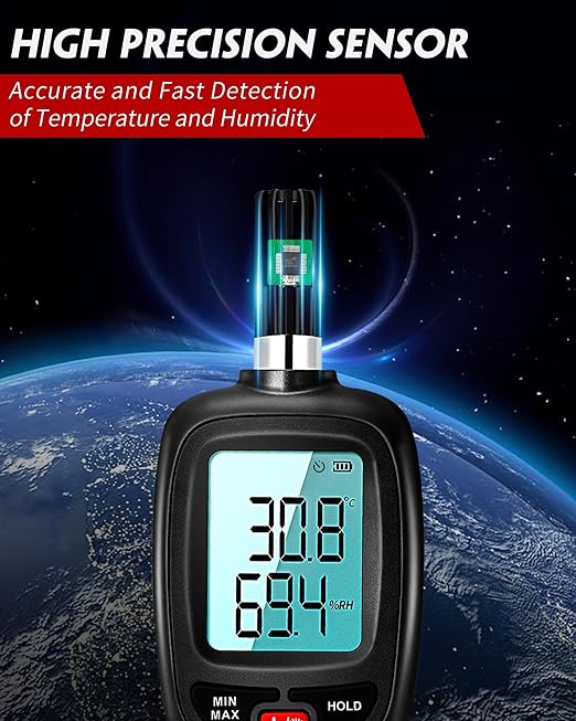 WT83 Temperature Humidity Meter, High Precision Thermometer Hygrometer - Image 3
