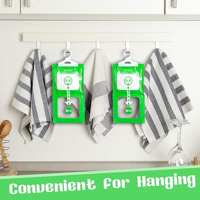 SPOKKI 10 Pack Dehumidifier Bags, Moisture Absorber Hanging Bags, Closet - Image 4