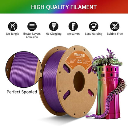 ERYONE Silk Tri Color PLA Filament 3D Printer 1.75mm +/- 0.03mm - Image 5