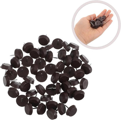 100pcs Brown Plastic Nail-on Furniture Feet Levelers Anti-Slip Floor Protectors - Image 9