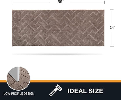 PURRUGS Dirt Trapping Door Mat 24" x 59", Non-Slip Machine Washable Entry Rug - Image 2