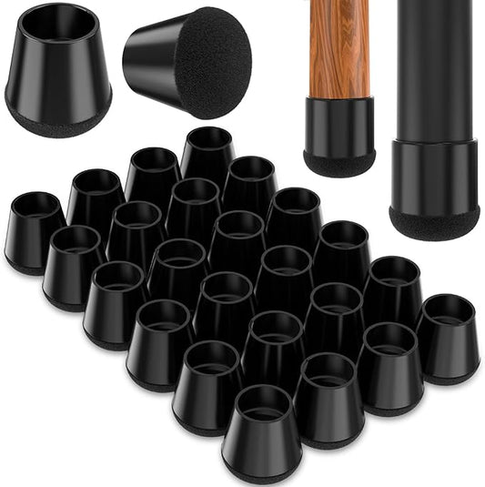 Chair Leg Floor Protectors Medium 24Pcs, Silicone Chair Leg Protectors by YTEACIUL