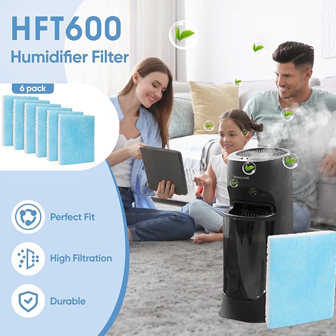 HFT600 6 Pack Humidifier Wicking Filter T Replcement Compatible - Image 5