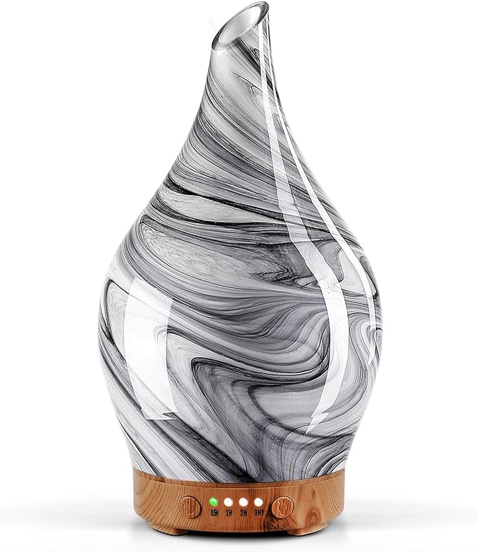 Porseme 150ml Essential Oil Diffuser Glass Color Changing Aroma Air Diffusers by Porseme