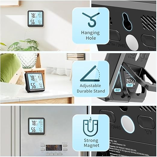 DOQAUS Room Thermometer Hygrometer, Digital Indoor Thermometer - Image 6