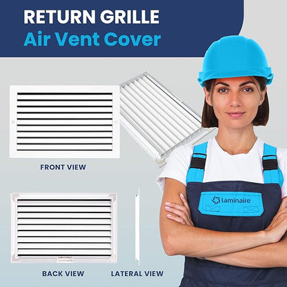 16x10 Inch Air Return Vent Cover Decorative – Premium Aluminum AC Vent Cover - Image 2