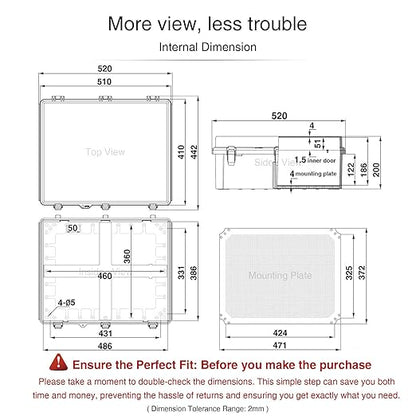 QILIPSU Waterproof Junction Box IP67 Outdoor Plastic Electrical Project - Image 6