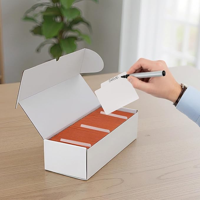 Bulk 300 Capacity Card Toploaders Storage Box, in Total 25 Pack All White - Image 6