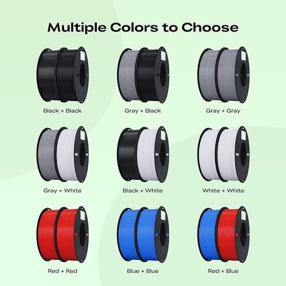 Creality 3D Printer Filament Bundle 4KG, 4 Pack 1kg Spool 1.75mm PLA Filament - Image 6