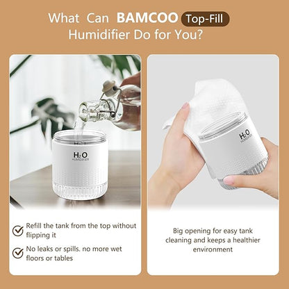 Portable Mini Humidifier, Auto Shut-Off, 2 Mist Modes, Small Humidifiers - Image 3