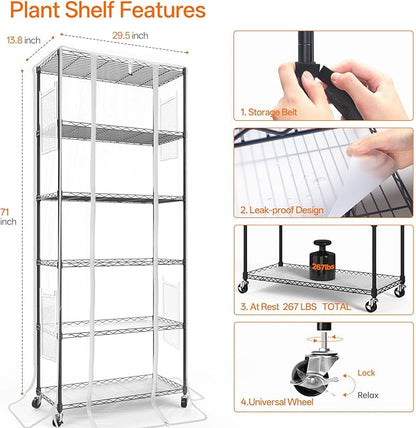Bstrip Indoor Greenhouse with Grow Light, Mini Green House with 5 Pack T8 Full - Image 7