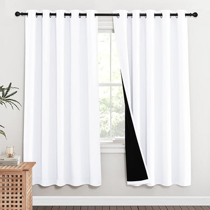 NICETOWN 100% Blackout Window Curtain Panels, Full Light Blocking Drapes by NICETOWN