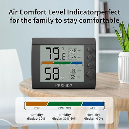 Hygrometer Thermometer Gauge Mini Digital, Monitor Indoor Outdoor Humidity - Image 3