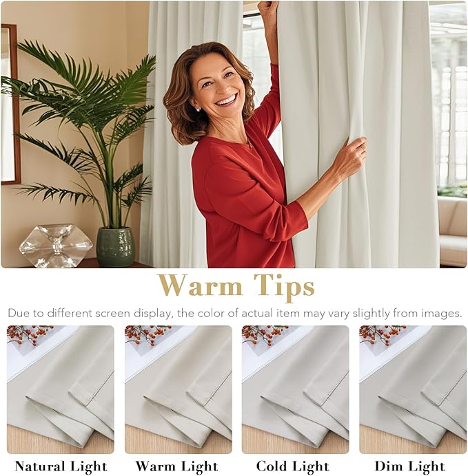 H.VERSAILTEX Blackout Curtains Thermal Insulated Window Treatment Panels Room - Image 6