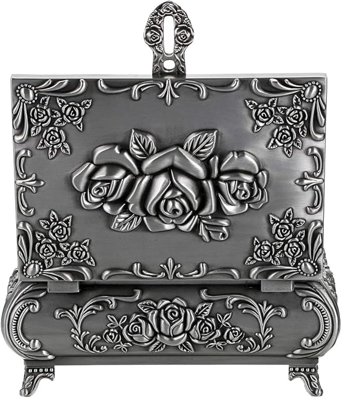 Hipiwe Vintage Metal Jewelry Box Small Trinket Jewelry Storage box - Image 8