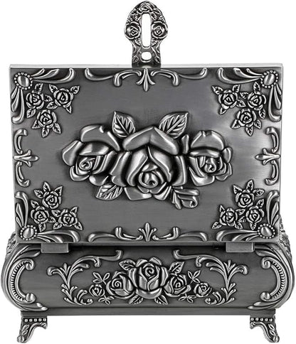 Hipiwe Vintage Metal Jewelry Box Small Trinket Jewelry Storage box - Image 8