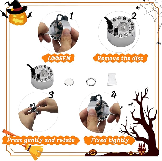 Halloween Mist Maker, Halloween LED Ultrasonic Mister Fogger - Image 3