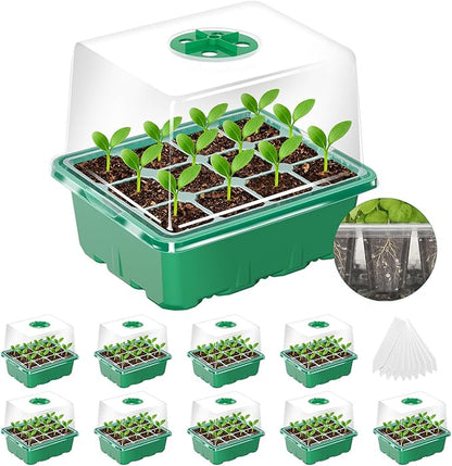 MIXC Seed Starter Tray with Elevated Lid, 120 Cells Seed Starter Kit with by MIXC