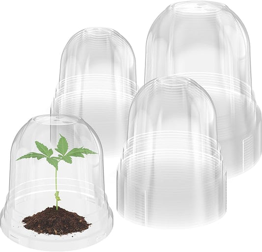 36 Packs 5/4/3.5 Inch Clear Plant Pot Humidity Domes, Transparent Seedling by Bluepro