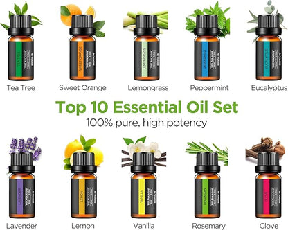 InnoGear Aromatherapy Diffuser & 10 Essential Oils Set, 400ml Diffuser - Image 6