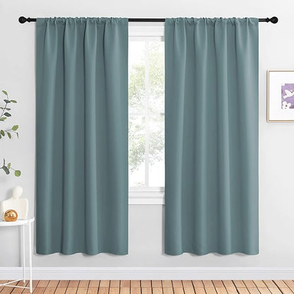 NICETOWN Greyish Blue Blackout Curtains Panels by NICETOWN