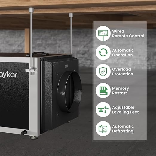 Waykar 158 Pints Crawl Space Dehumidifier - Image 3