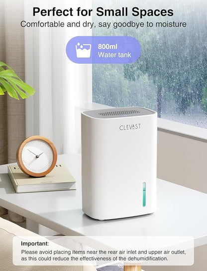 CLEVAST Small Dehumidifier for Home - 30 OZ Mini Quiet Dehumidifiers for - Image 2