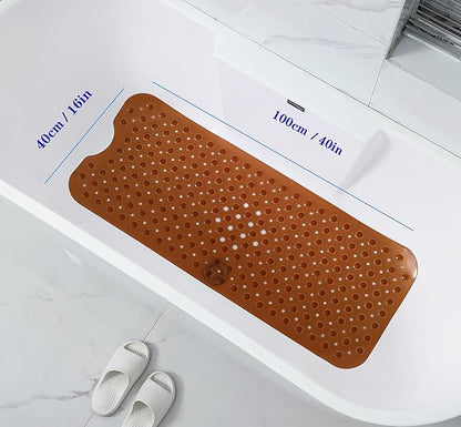 Anti-Slip Bathtub Shower mat, 39.3×15.7 inch（Approximately 100 × 40cm） Soft - Image 2