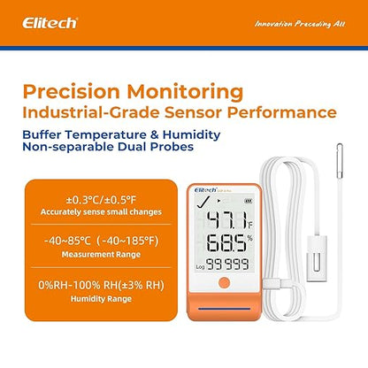 Elitech 5pack Bluetooth Thermometer Data Logger Temperature - Image 2